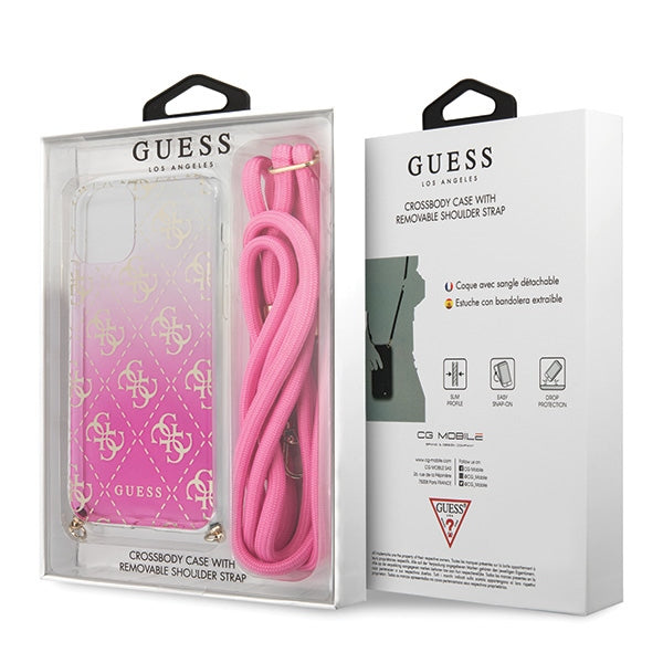 Твърд калъф Guess GUHCN58WO4GPI Gradient за iPhone 11 Pro, розов