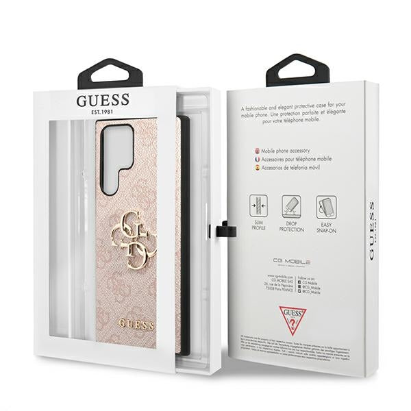Твърд калъф Guess S22 Big Metal Logo за GUHCS22L4GMGPI S908 4G, розов