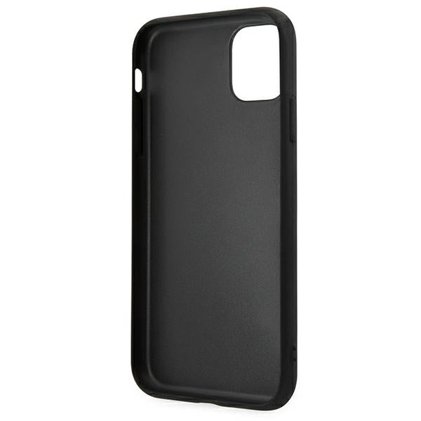 Твърд калъф Guess GUHCN61G4GFGR Metal Gold Logo за iPhone 11 / XR 6,1", сив