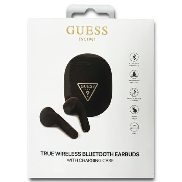 Слушалки Guess M1 M0 TWS със станция за зареждане, черни, Triangle Logo