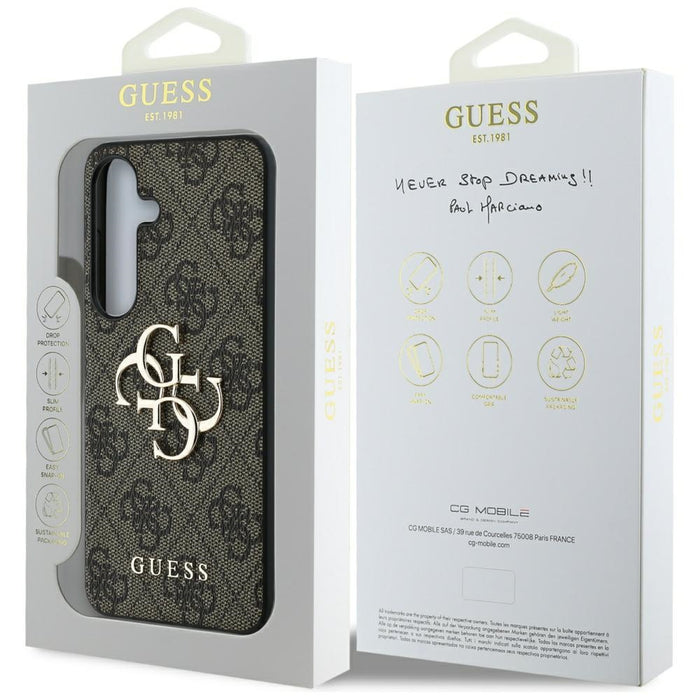 Калъф Guess Big Logo Classic Logo за Samsung Galaxy S25+, кафяв