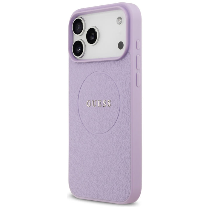 Калъф Guess Grained Ring MagSafe за iPhone 17 Pro Max, лилав