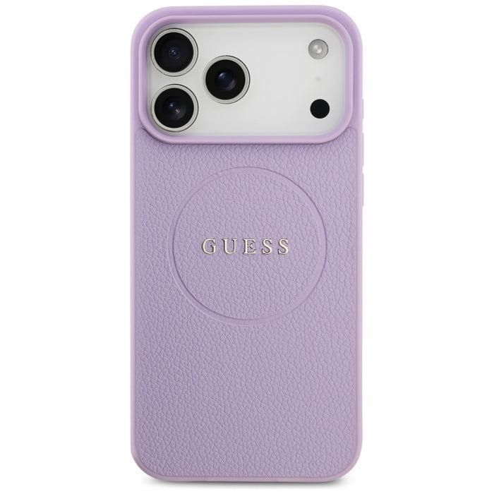 Калъф Guess Grained Ring MagSafe за iPhone 17 Pro Max, лилав