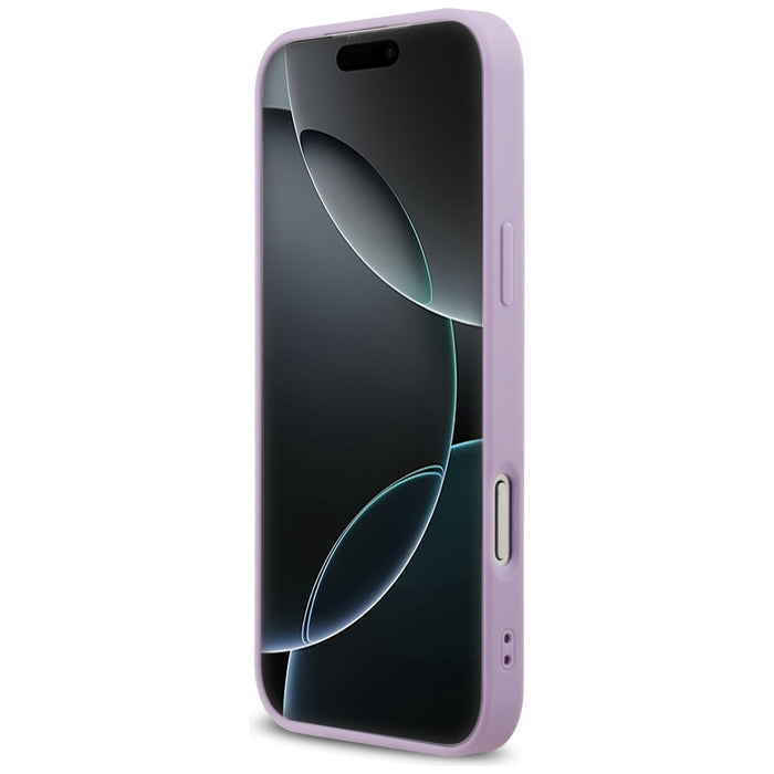 Калъф Guess Grained Ring MagSafe за iPhone 17 Pro Max, лилав