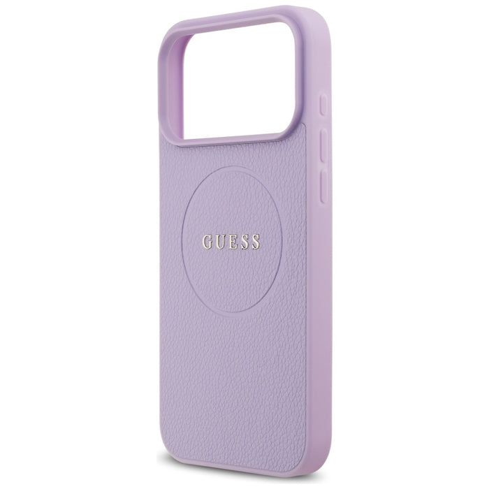 Калъф Guess Grained Ring MagSafe за iPhone 17 Pro Max, лилав