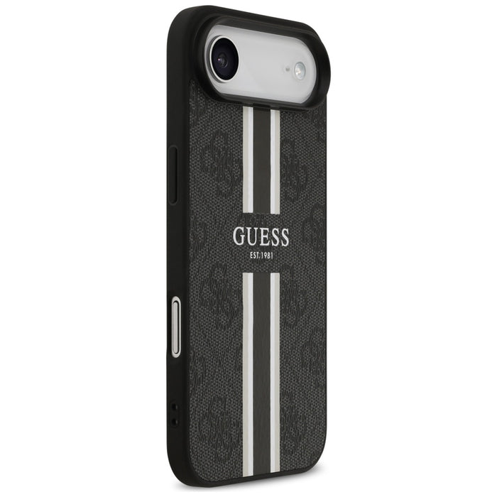 Калъф Guess 4G Printed Stripes MagSafe за iPhone Air, черен