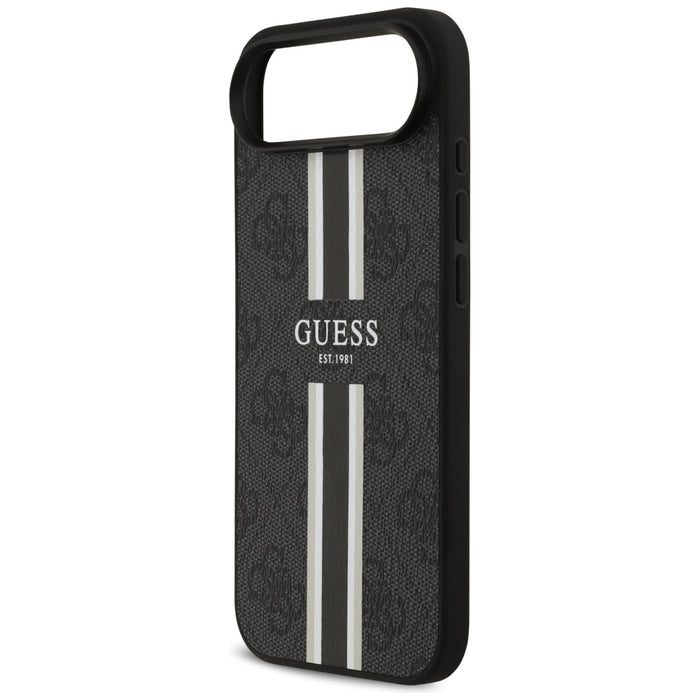 Калъф Guess 4G Printed Stripes MagSafe за iPhone Air, черен