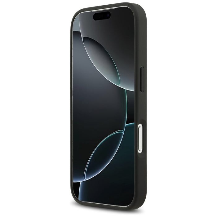 Калъф Guess Rhinestone Triangle Logo за iPhone 17 Pro, черен