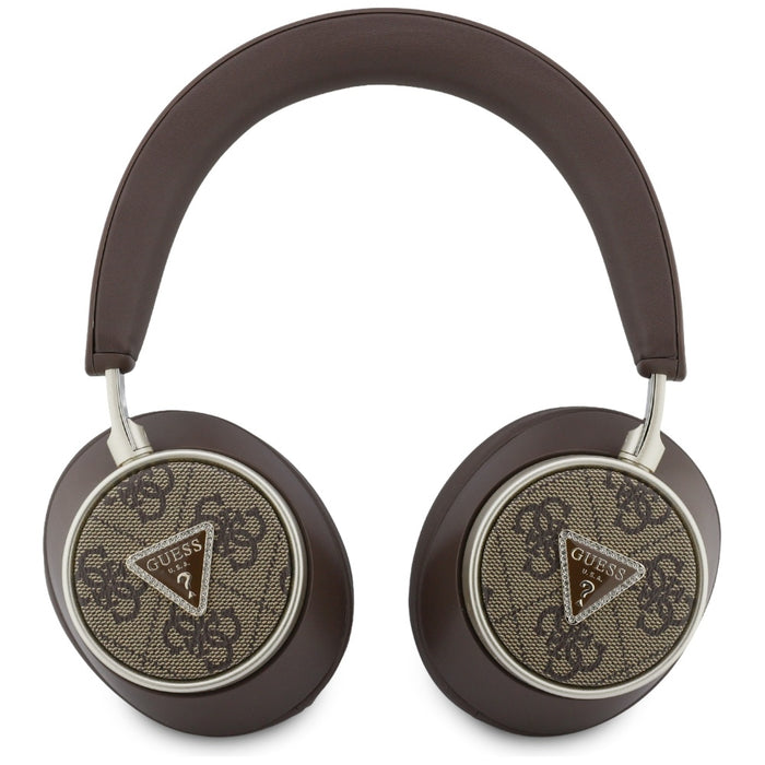 Слушалки Guess 4G Triangle Logo Bluetooth ENC, кафяви