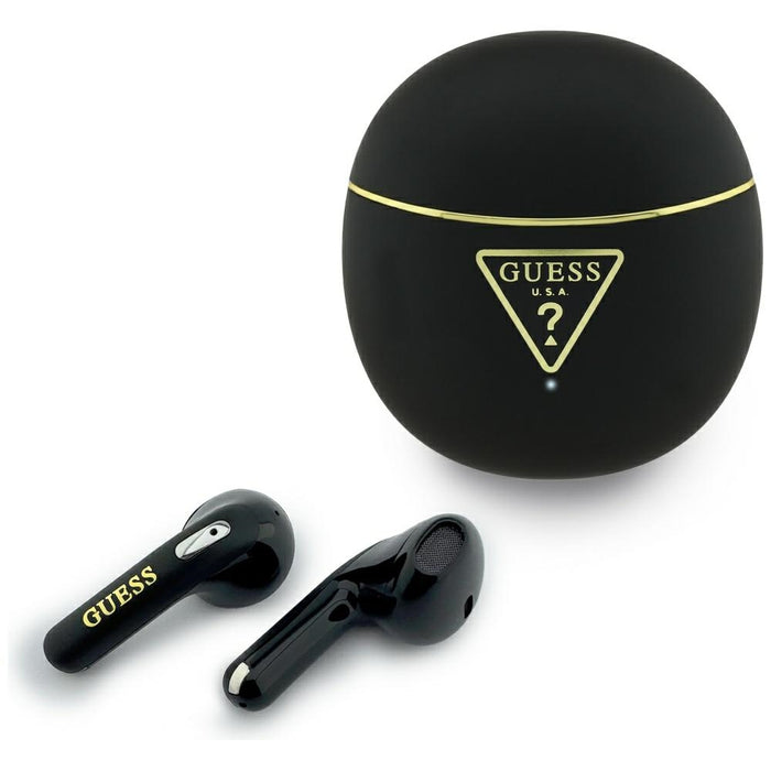 Слушалки TWS Guess Gold Line Triangle, черни