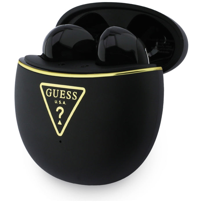 Слушалки TWS Guess Gold Line Triangle, черни