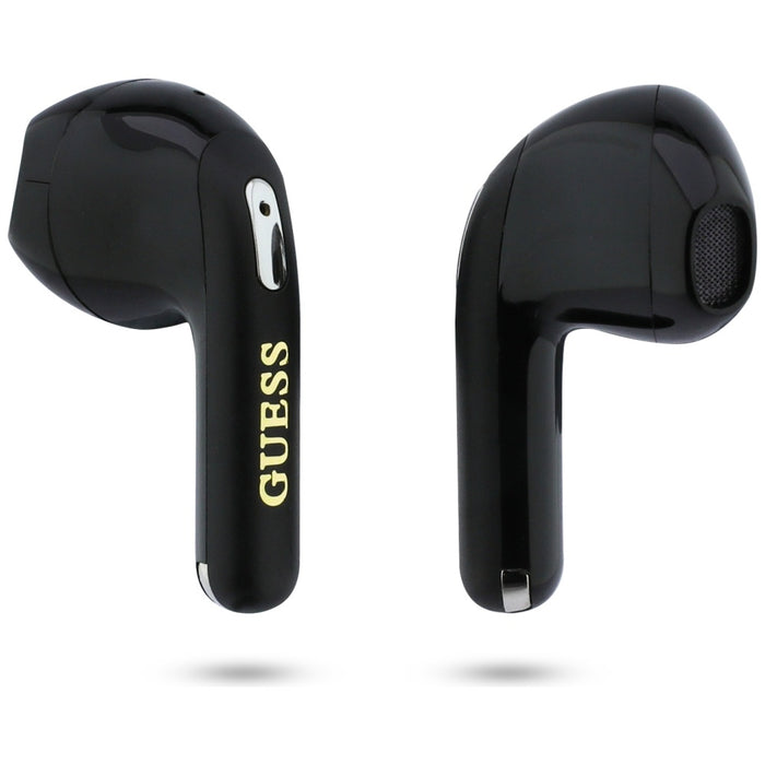 Слушалки TWS Guess Gold Line Triangle, черни