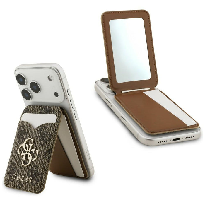Портфейл с огледало Guess 4G Stand &amp; Mirror MagSafe, кафяв