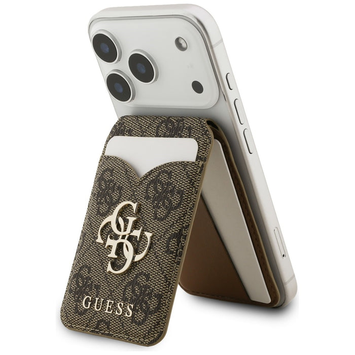 Портфейл с огледало Guess 4G Stand &amp; Mirror MagSafe, кафяв