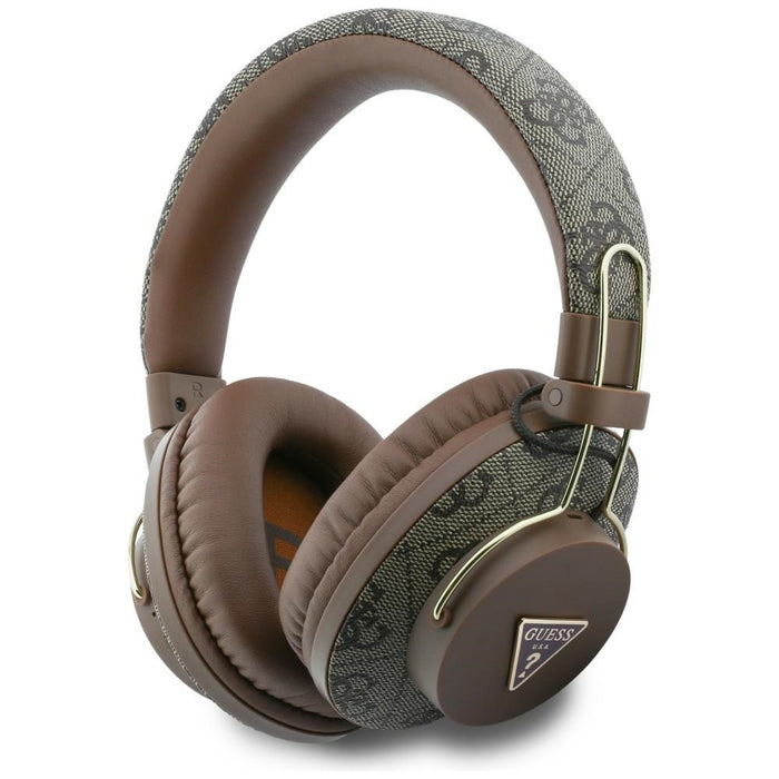 Слушалки Guess Triangle Logo Bluetooth ENC, кафяви