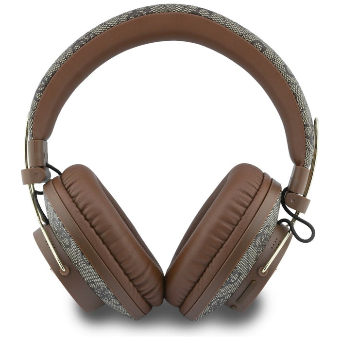 Слушалки Guess Triangle Logo Bluetooth ENC, кафяви