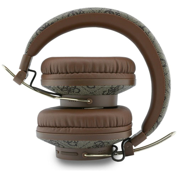 Слушалки Guess Triangle Logo Bluetooth ENC, кафяви