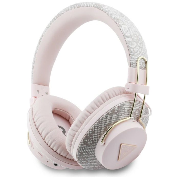 Слушалки Guess Triangle Logo Bluetooth ENC, розови