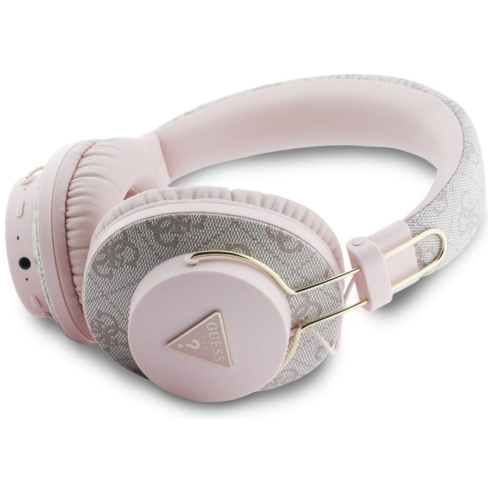 Слушалки Guess Triangle Logo Bluetooth ENC, розови