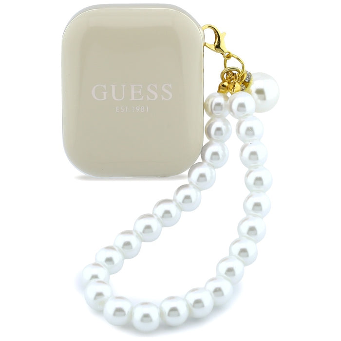 Слушалки TWS Guess Pearl Strap, бежов