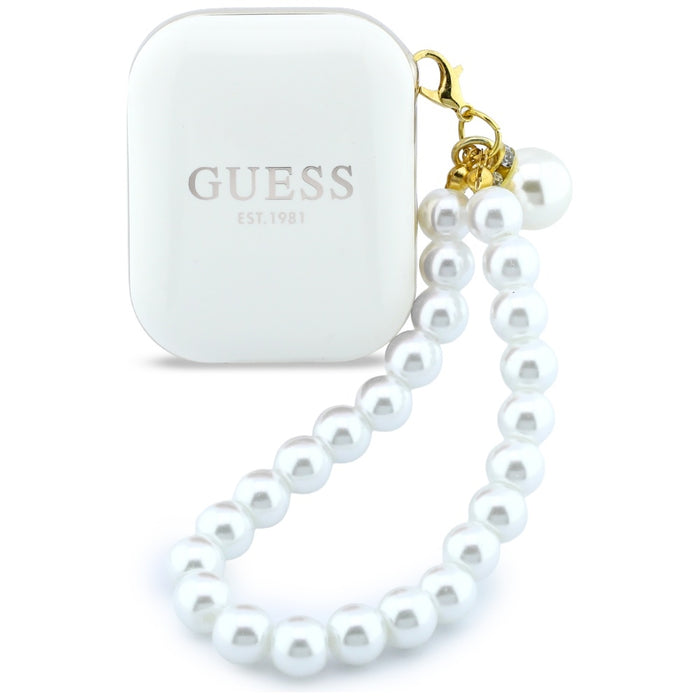 Слушалки TWS Guess Pearl Strap, бели