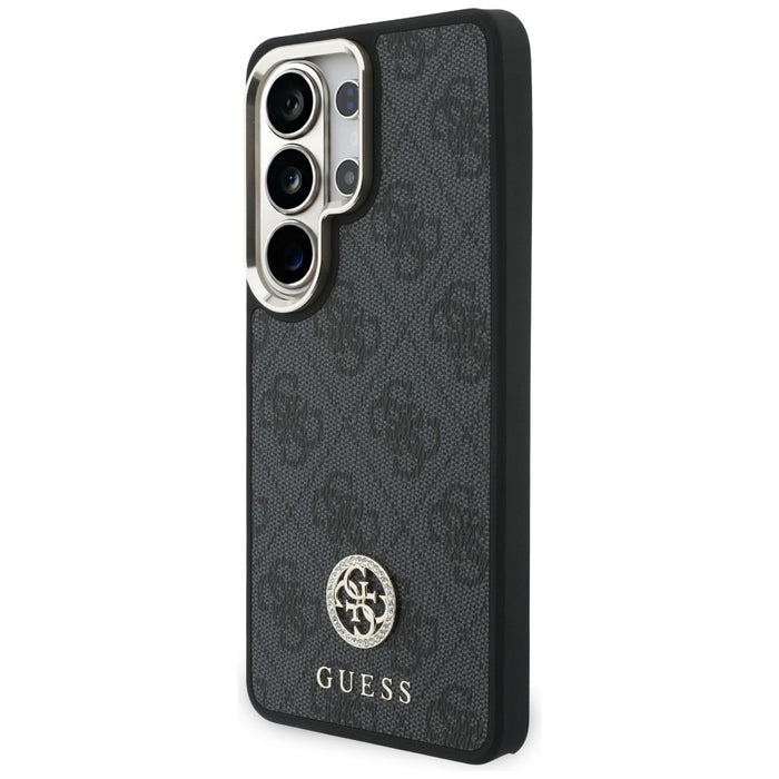 Калъф Guess Big Rhinestone Triangle Strap MagSafe със смик за Galaxy S26 Ultra, черен