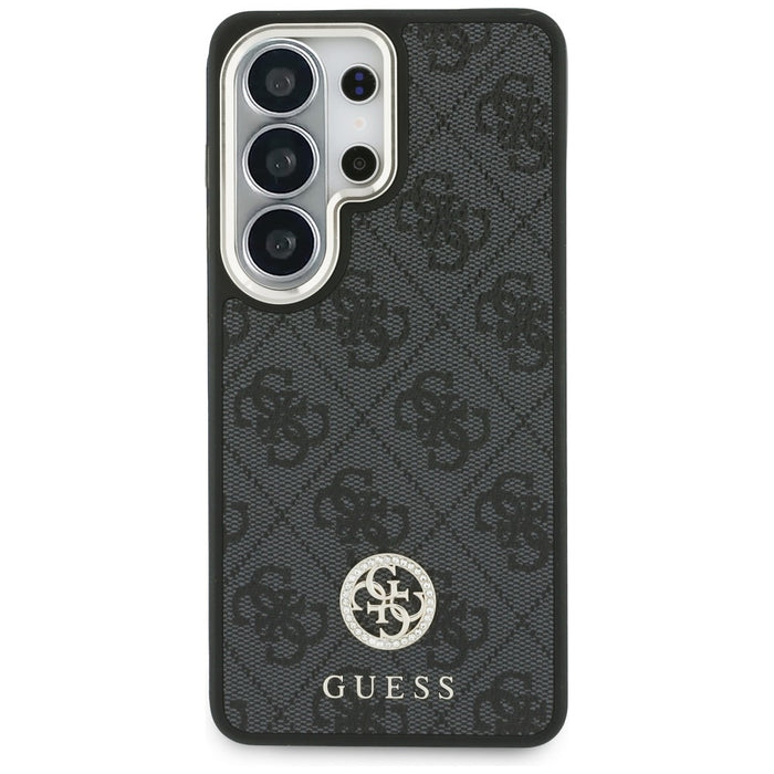 Калъф Guess Big Rhinestone Triangle Strap MagSafe със смик за Galaxy S26 Ultra, черен
