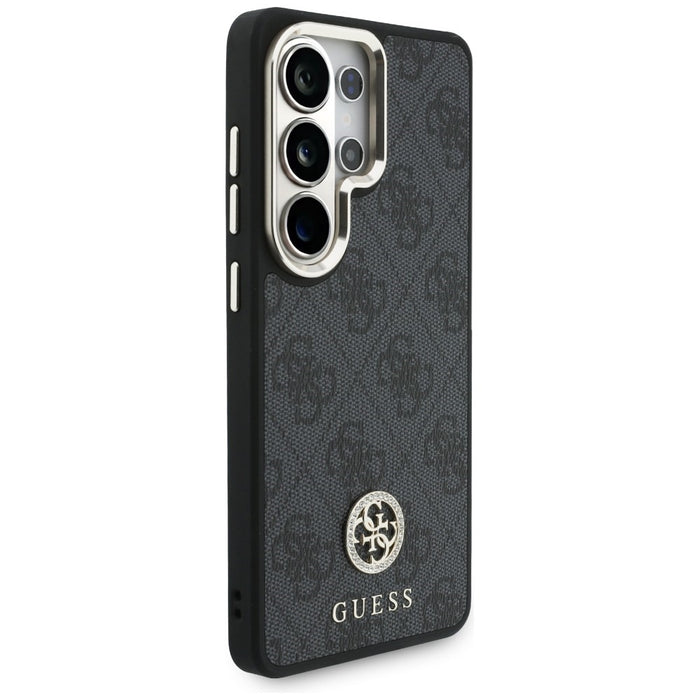 Калъф Guess Big Rhinestone Triangle Strap MagSafe със смик за Galaxy S26 Ultra, черен