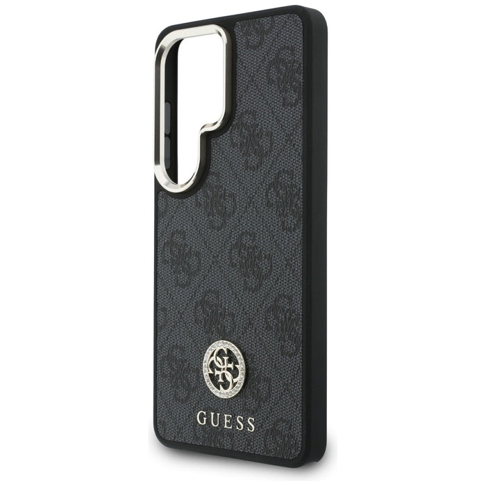 Калъф Guess Big Rhinestone Triangle Strap MagSafe със смик за Galaxy S26 Ultra, черен