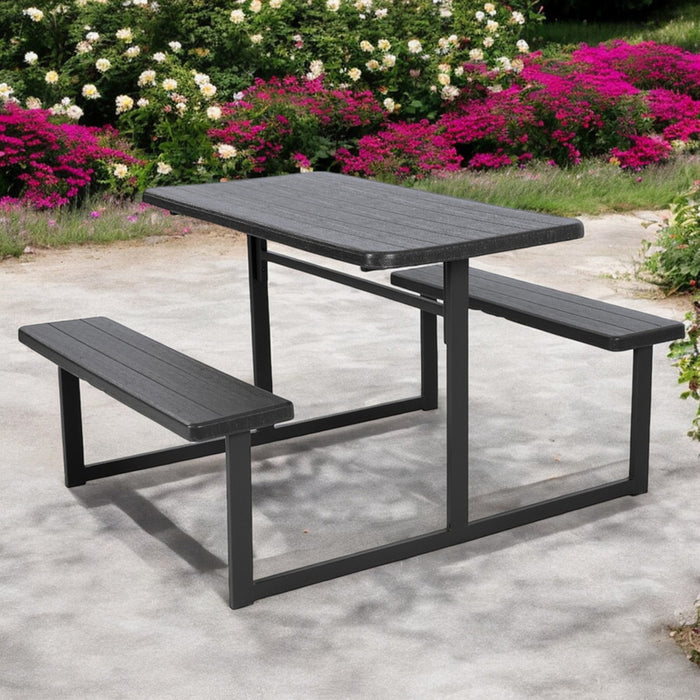 КЕТЪРИНГ СЕТ МАСА С ДВЕ ПЕЙКИ HDPE GARDEN STAR HD-10760