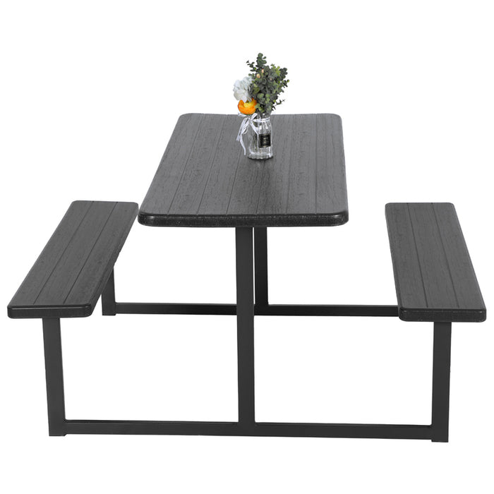 КЕТЪРИНГ СЕТ МАСА С ДВЕ ПЕЙКИ HDPE GARDEN STAR HD-10760