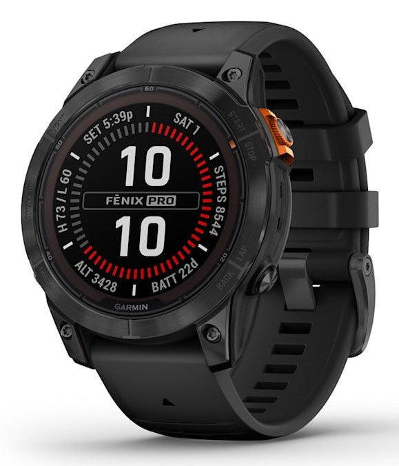 Garmin fēnix 7 Pro Solar Edition 3,3 см (1,3") MIP 47 мм Цифров 260 x 260 пиксела Сензорен екран Черен, Сив Wi-Fi GPS (сателит)
