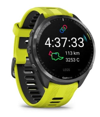 Garmin Forerunner 965 3,56 см (1,4") AMOLED 47 мм Цифров 454 x 454 пиксела Сензорен екран Жълт Wi-Fi GPS (сателит)