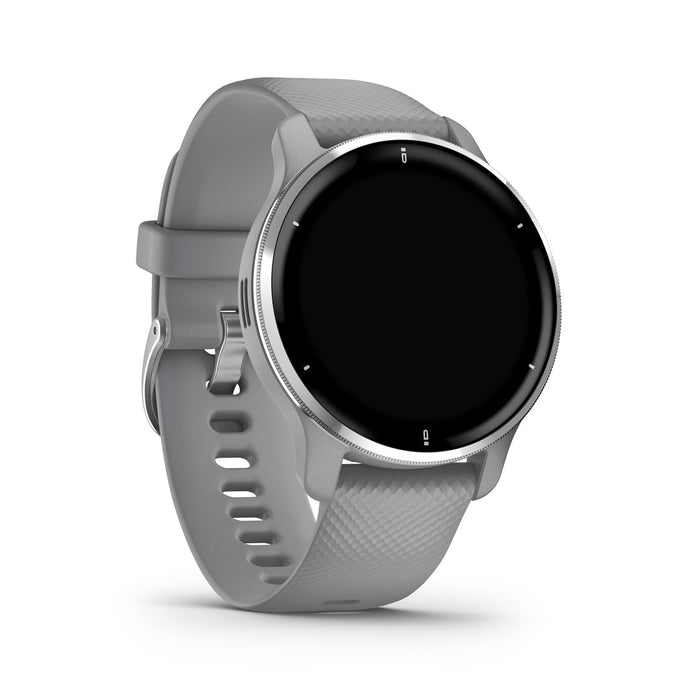 Garmin Venu 2 Plus GPS 3,3 см (1,3") AMOLED 43 мм Цифров 416 x 416 пиксела Сензорен екран Сив, Сребрист Wi-Fi GPS (сателит)