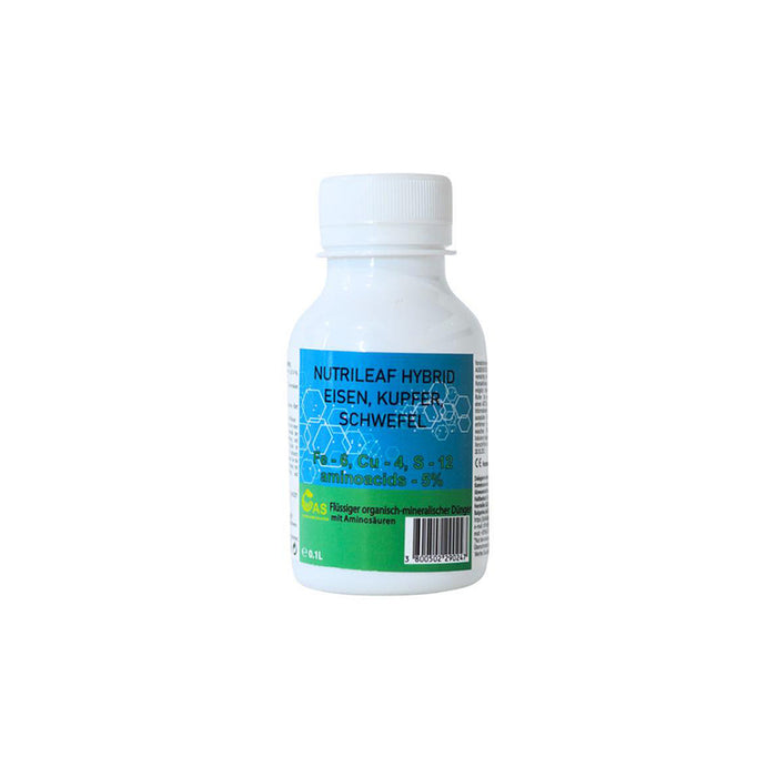 ОРГАНО-МИНЕРАЛЕН ТОР 100ML GAS NUTRILEAF HYBRID Fe,Cu,S,amino