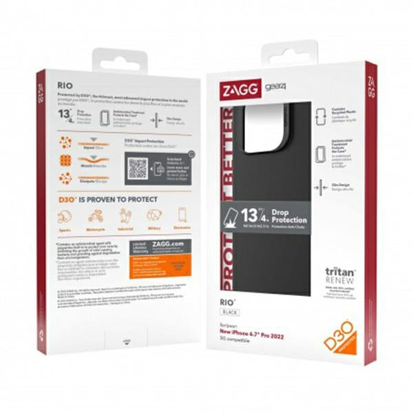 Калъф Gear4 Rio Snap за iPhone 14 Pro Max 6,7", черен