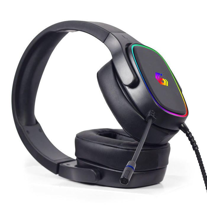 Gembird GHS-SANPO-S300 слушалки/слушалки Кабелна лента за глава Gaming USB Type-A Черен