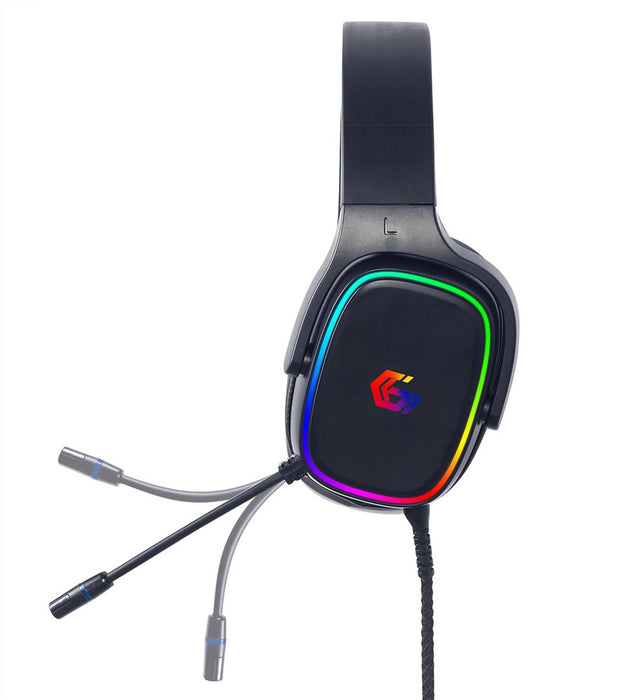 Gembird GHS-SANPO-S300 слушалки/слушалки Кабелна лента за глава Gaming USB Type-A Черен