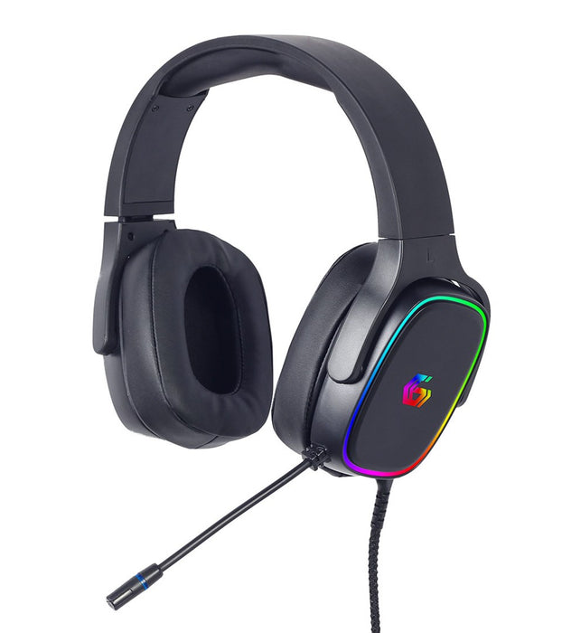 Gembird GHS-SANPO-S300 слушалки/слушалки Кабелна лента за глава Gaming USB Type-A Черен