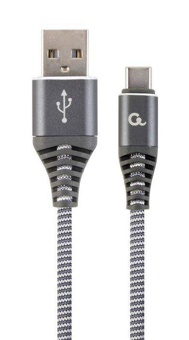 Gembird CC-USB2B-AMCM-1M-WB2 USB кабел 1m USB 2.0 USB A USB C Сиво, Бяло