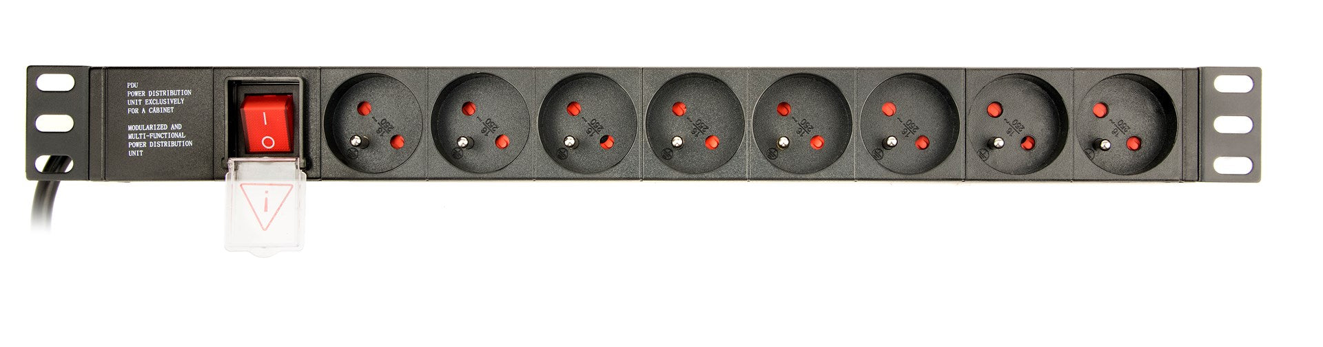 Schuko 19" 8 начина многофункционален адаптер за контакт с бутон за включване/изключване GEMBIRD EG-PDU-014-FC14 (3 m)