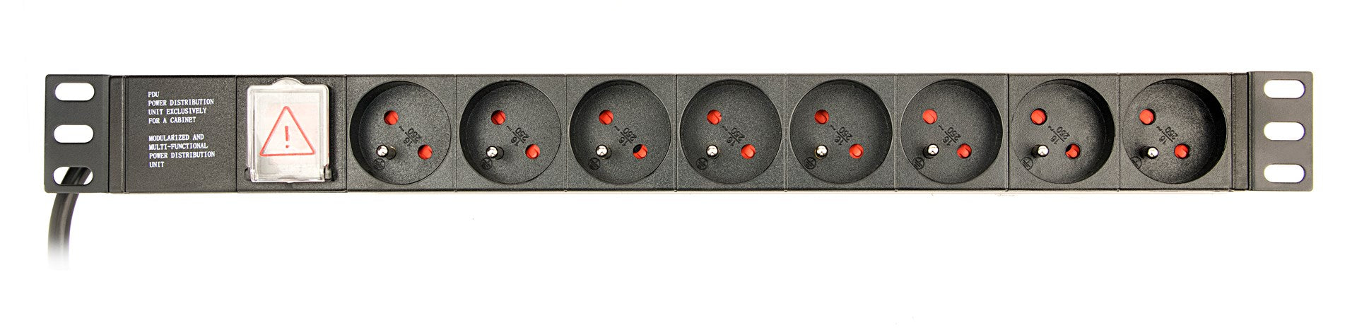 Schuko 19" 8 начина многофункционален адаптер за контакт с бутон за включване/изключване GEMBIRD EG-PDU-014-FC14 (3 m)