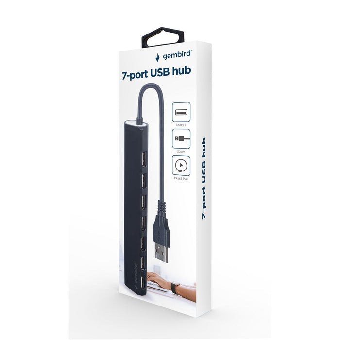 USB извод GEMBIRD UHB-U2P7-04 Черен