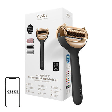 Micro Needle Face&Body Roller 9in1 Geske с APP (сив)