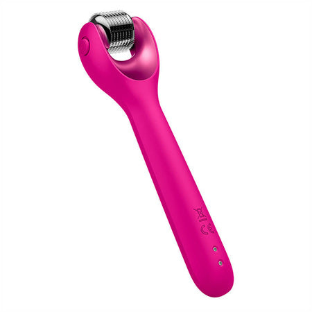 Micro Needle Face Roller 9in1 Geske с APP (магента)