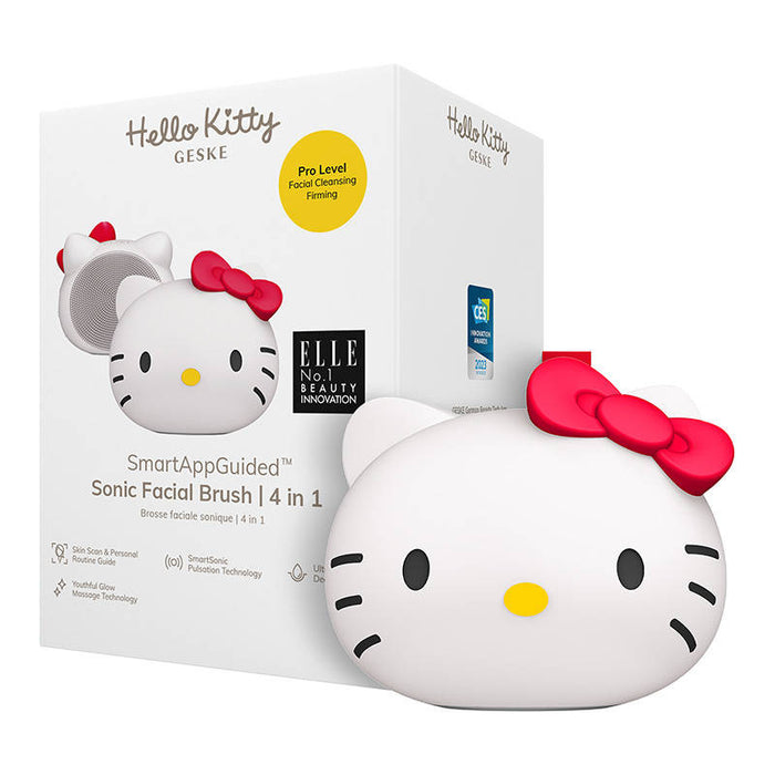 Звукова четка за почистване на лице 4в1 Geske с APP (Hello Kitty starlight)