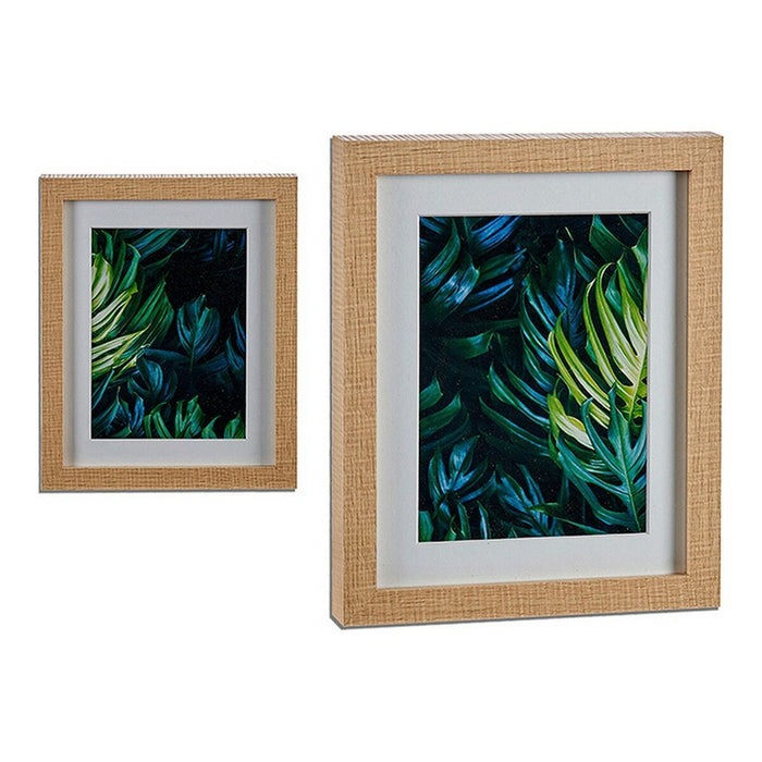Картина Лист на растение Зелен Кафяв Cтъкло ПДЧ 23 x 3 x 28 cm