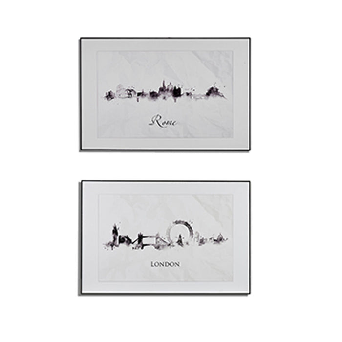 Картина Gift Decor 77561 77561 Бял Черен ПДЧ Град 81,5 x 3 x 121 cm (3 броя)
