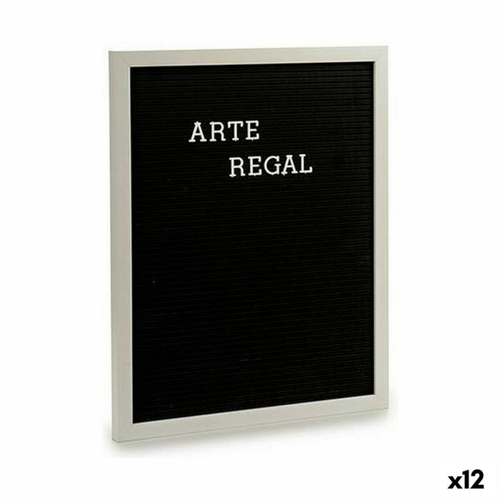 Картина Gift Decor Бял Черен 2,5 x 50,5 x 40,5 cm Панел 144 Букви (12 броя)