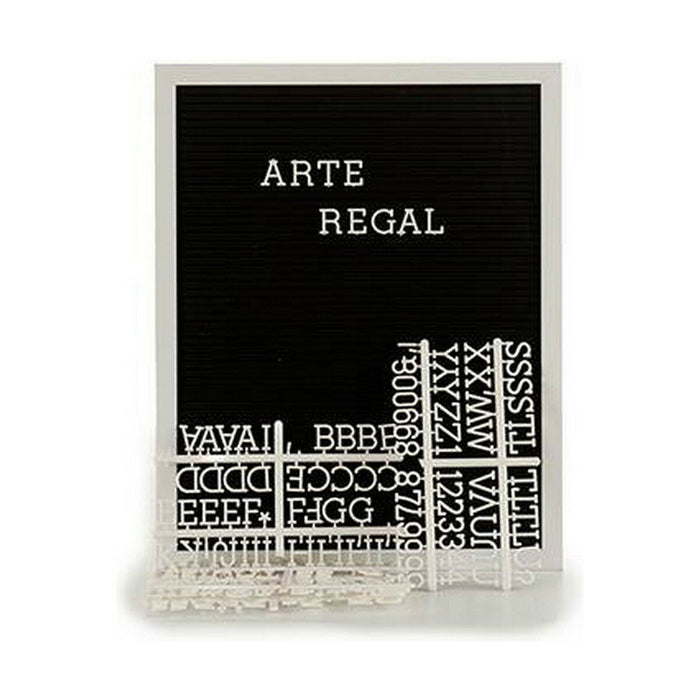 Картина Gift Decor Бял Черен 2,5 x 50,5 x 40,5 cm Панел 144 Букви (12 броя)